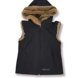 Marmot Black Furlong Faux Fur Lined Hooded Vest
Jacket / Women's Small